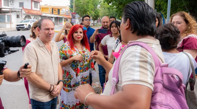 LAYDA SANSONES PRESUME RECORRIDO POR PARADEROS DEL KO’OX Y ASEGURA QUE “CAMPECHE SE MUEVE DISTINTO”