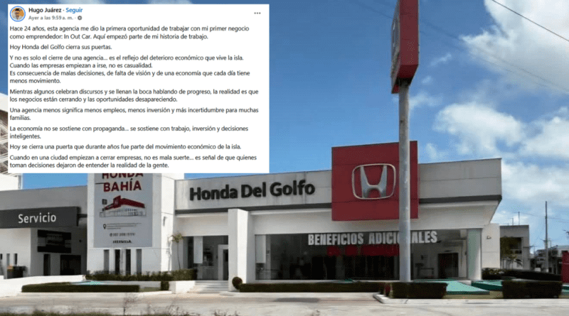 CIERRA OTRA EMPRESA EN CARMEN; “LA ECONOMÍA NO SE SOSTIENE CON DISCURSOS, SINO CON INVERSIÓN Y DECISIONES INTELIGENTES”: HUGO JUÁREZ