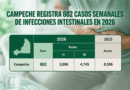 CAMPECHE REGISTRA 802 CASOS SEMANALES DE INFECCIONES INTESTINALES EN 2026