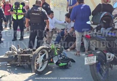 CHOQUE DE MOTOS DEJA DOS LESIONADOS EN COLONIA SAN JOAQUÍN