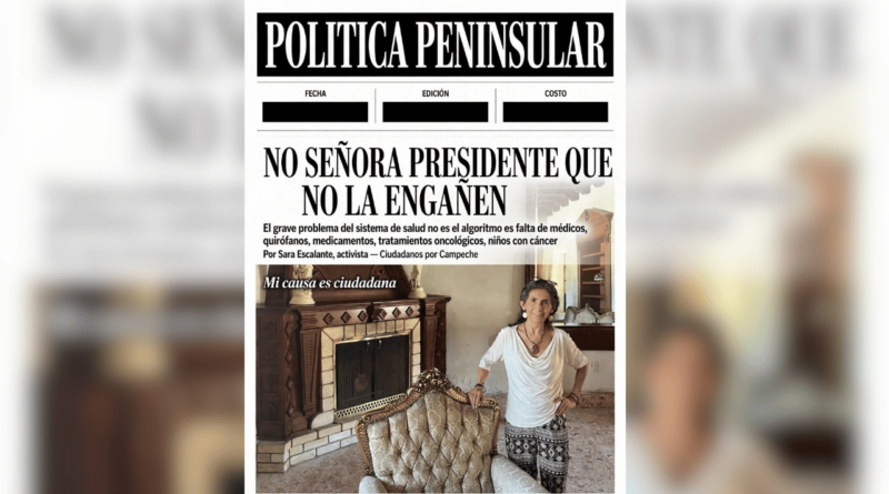 OPINIÓN: NO SEÑORA PRESIDENTE, QUE NO LA ENGAÑEN | Por Sara Escalante Flores