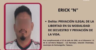 CAPTURARON EN TABASCO A PRESUNTO LÍDER DE CÉLULA DELICTIVA QUE HABRÍA EJECUTADO A UN HOMBRE EN SABANCUY